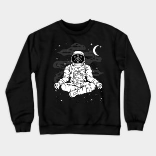 Astronaut Yoga Cosmos ATOM Coin To The Moon Crypto Token Cryptocurrency Blockchain Wallet Birthday Gift For Men Women Kids Crewneck Sweatshirt